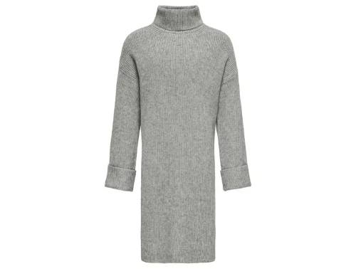 Kids ONLY medium grey melange rullekrave strikkjole